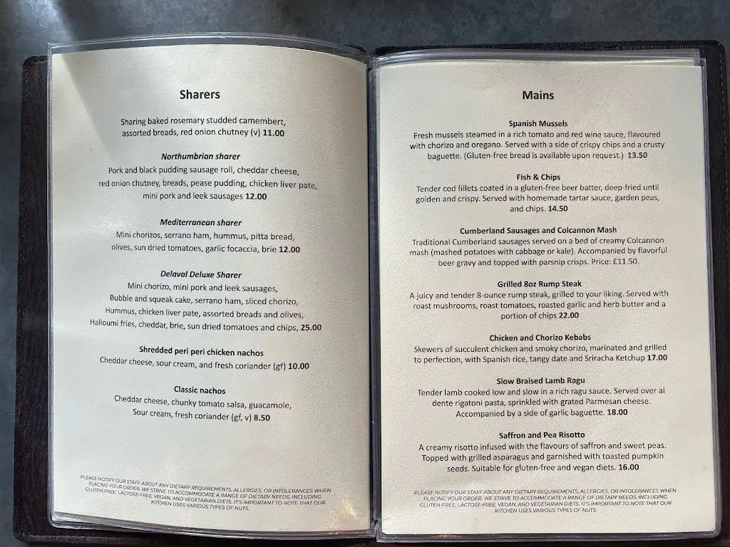 Menu_The Delaval Arms_Seaton Delaval_image_4