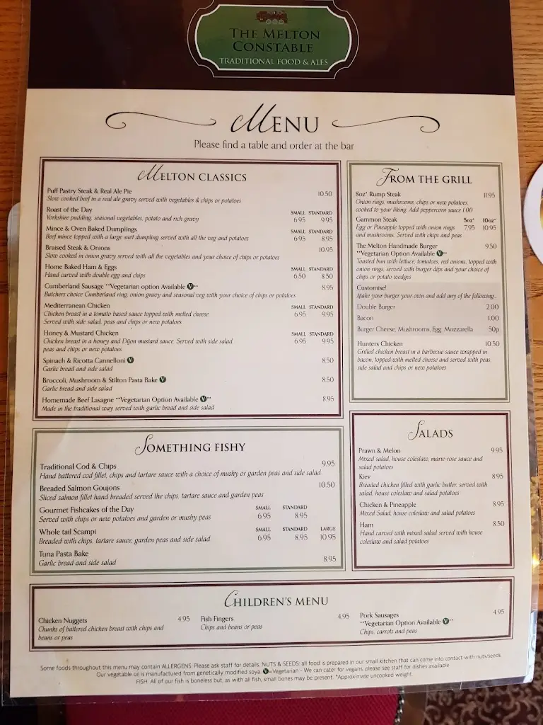 Menu_The Melton Constable_Seaton Delaval_image_1