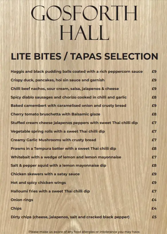 Menu_Gosforth Hall Inn_Seascale_immagine_1