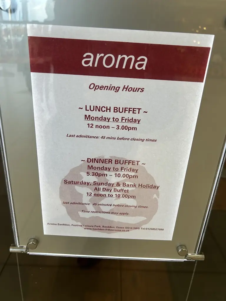 Menu_Aroma Restaurant_Basildon_image_1