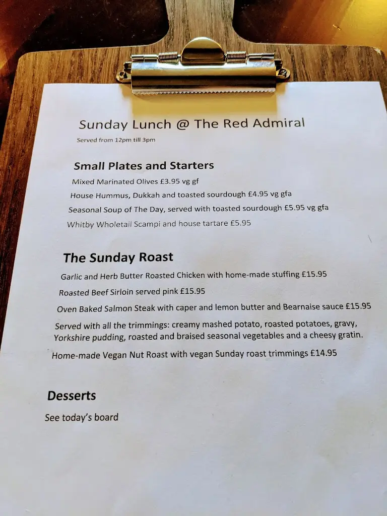 Menu_The Red Admiral_Seascale_image_1