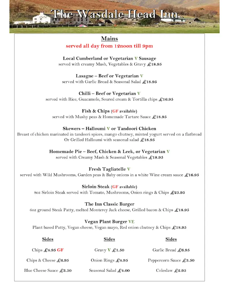 Menü_Ritson's Bar (Wasdale Head Inn)_Seascale_Bild_1
