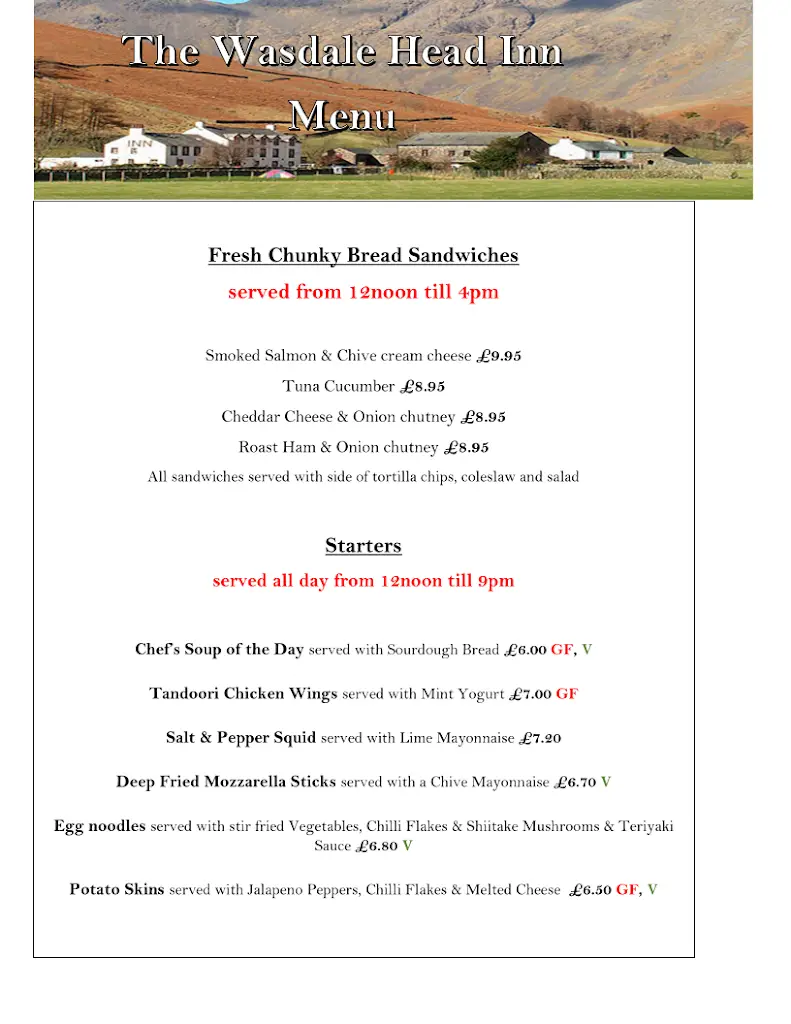 Menü_Ritson's Bar (Wasdale Head Inn)_Seascale_Bild_2