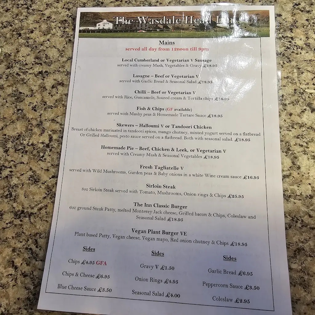 Menü_Ritson's Bar (Wasdale Head Inn)_Seascale_Bild_4