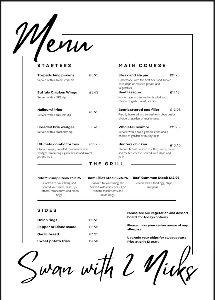 Menu_Swan with Two Nicks_Sharnbrook_image_2