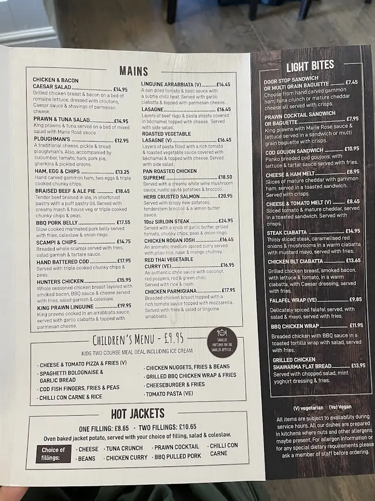 Menu_The Gun Pub_Basildon_image_1