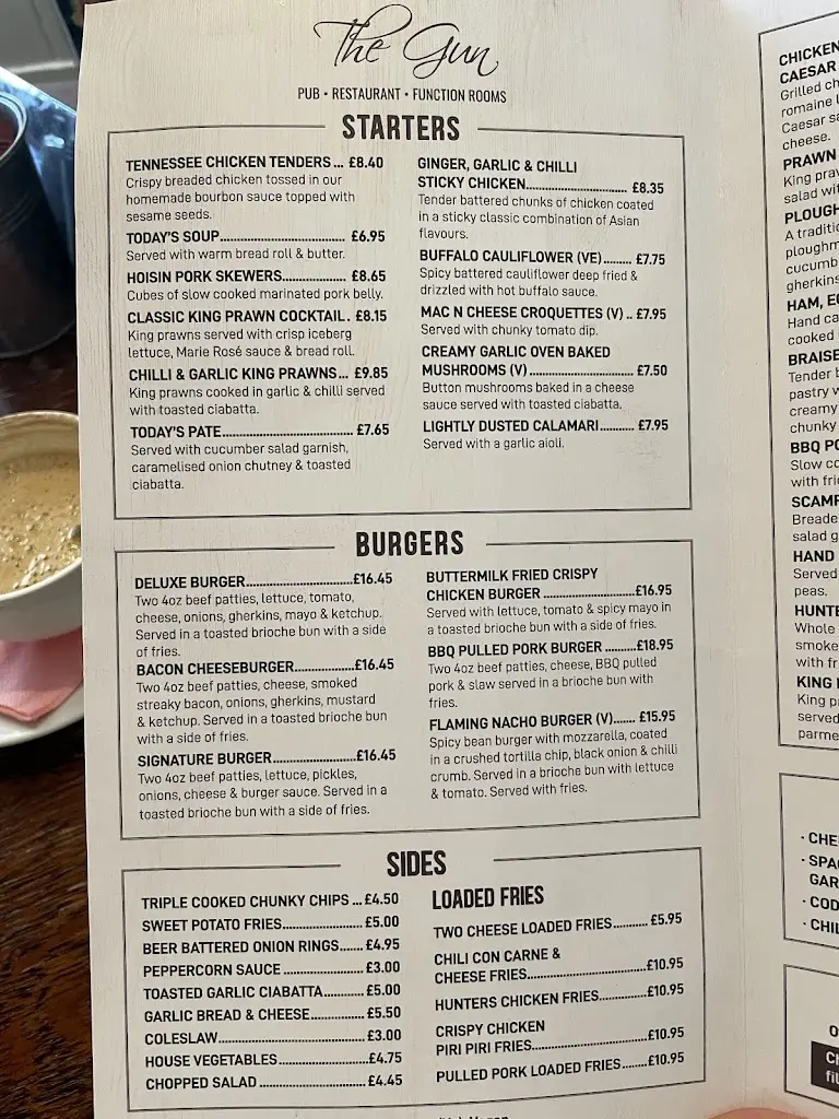 Menu_The Gun Pub_Basildon_image_2