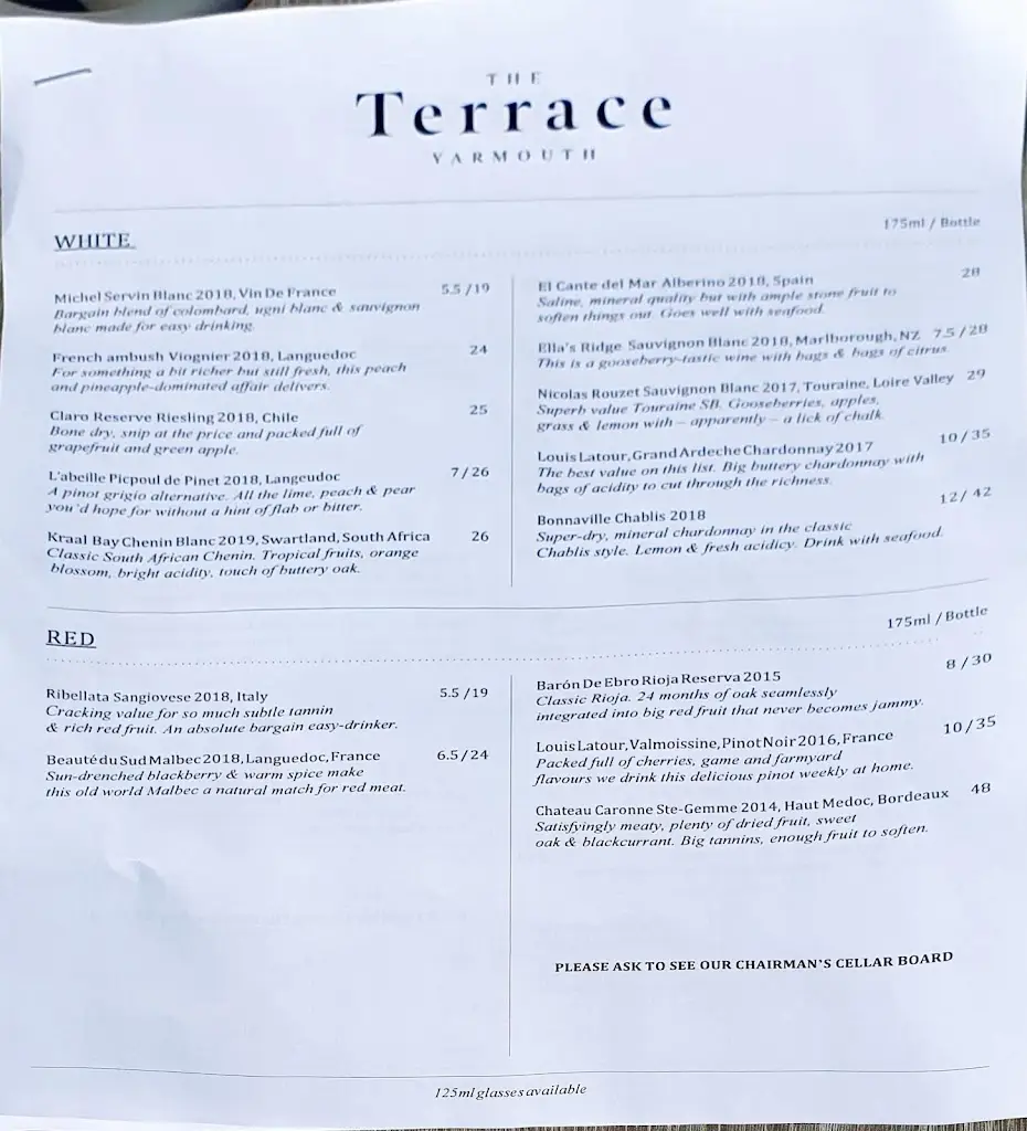 Menu_The Terrace_Shalfleet_imagen_1
