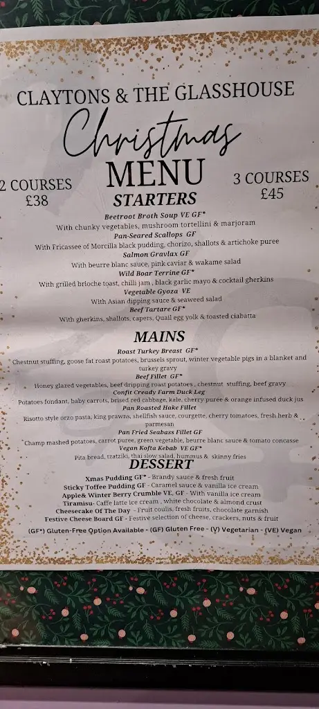Menu_Claytons & The Glasshouse_Barnstaple_image_2