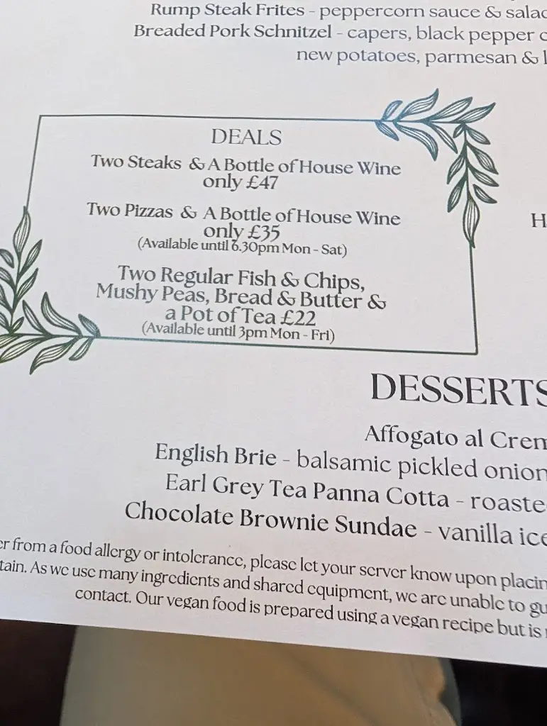 Menu_The Impeccable Pig_Sedgefield_image_2