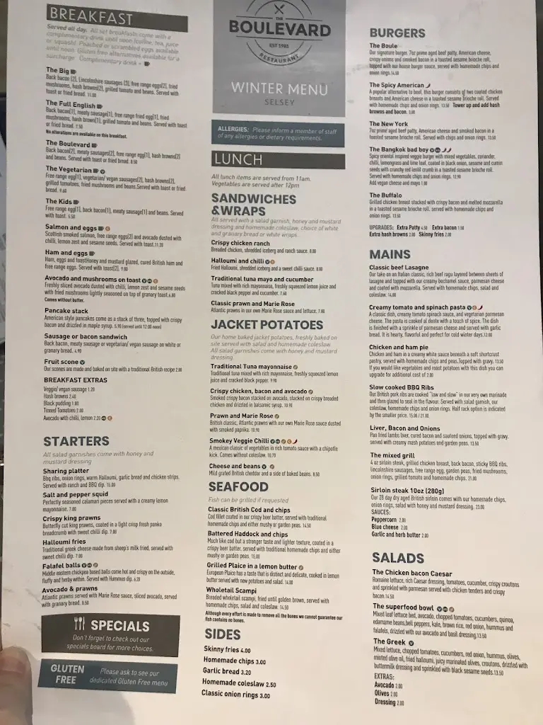 Menu_The Boulevard Selsey_Selsey_image_2