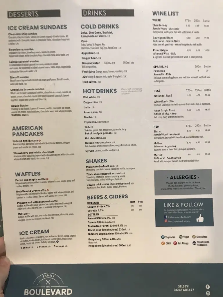 Menu_The Boulevard Selsey_Selsey_image_3