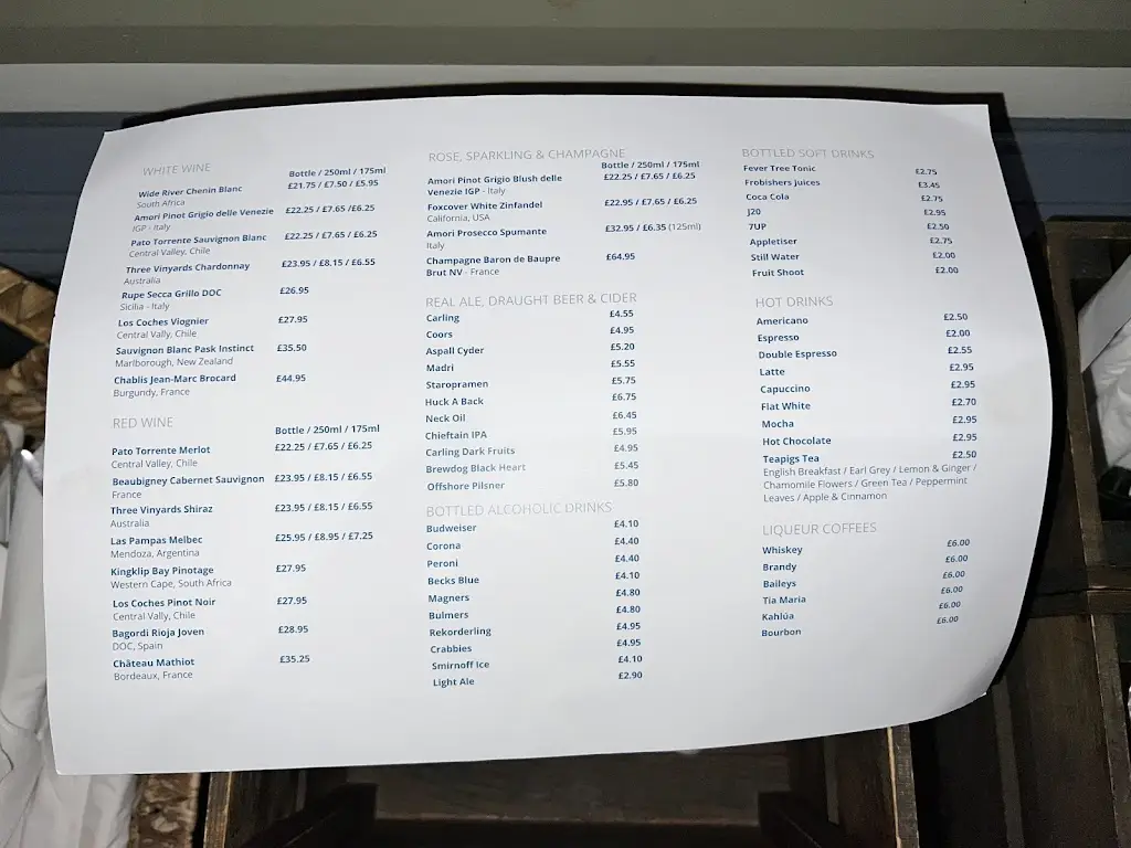 Menu_The Seal_Selsey_image_1