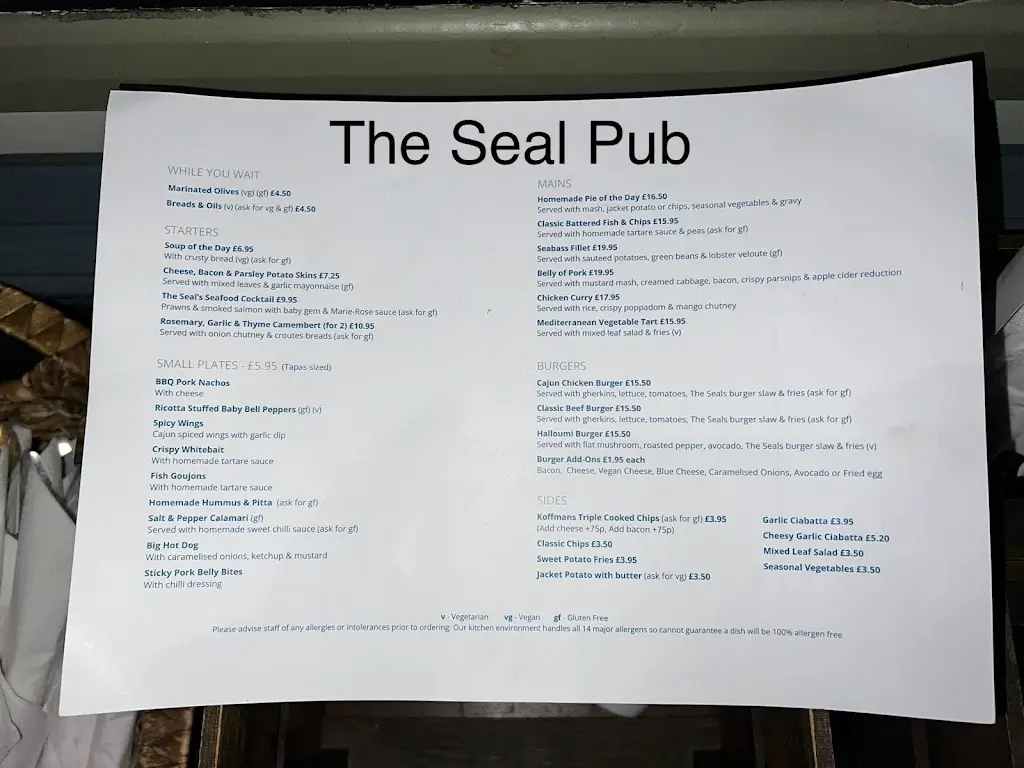 Menu_The Seal_Selsey_image_2