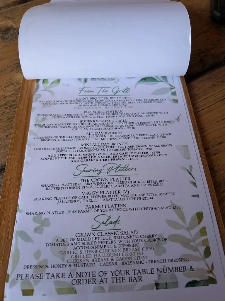 Menu_The Crown - Pub - Restaurant - Live Music_Selsey_image_2