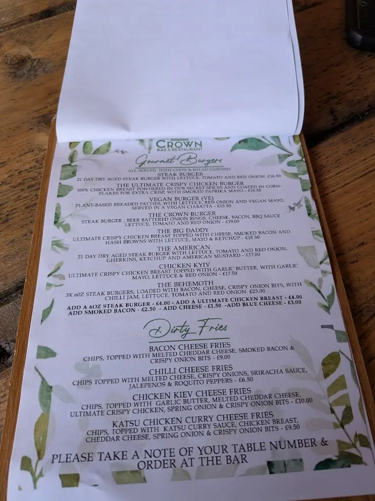 Menu_The Crown - Pub - Restaurant - Live Music_Selsey_image_3