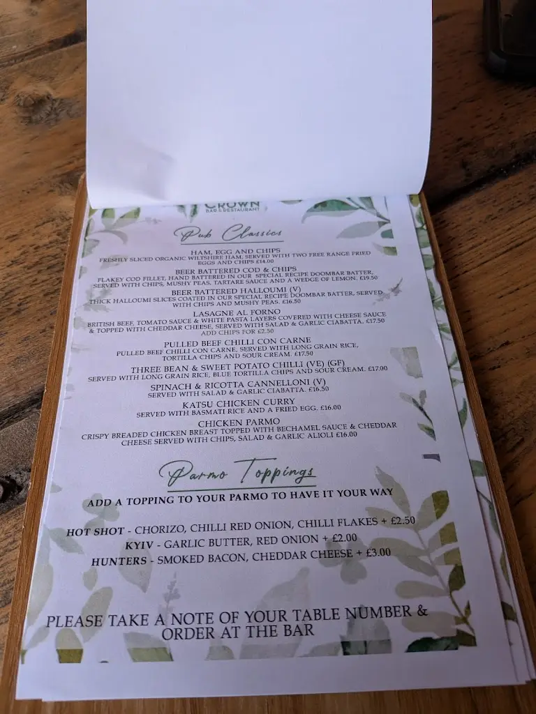 Menu_The Crown - Pub - Restaurant - Live Music_Selsey_image_4
