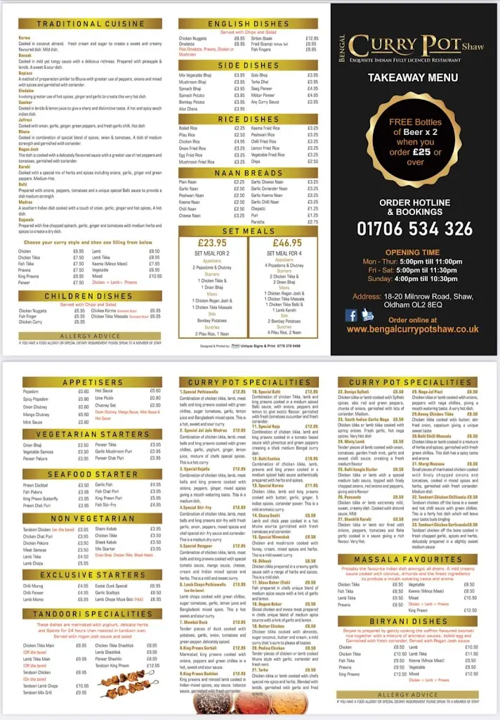 Menu_Bengal curry pot Shaw_Shaw_immagine_1