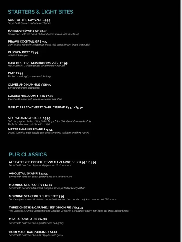 Menu_The Morning Star_Shaw_immagine_4