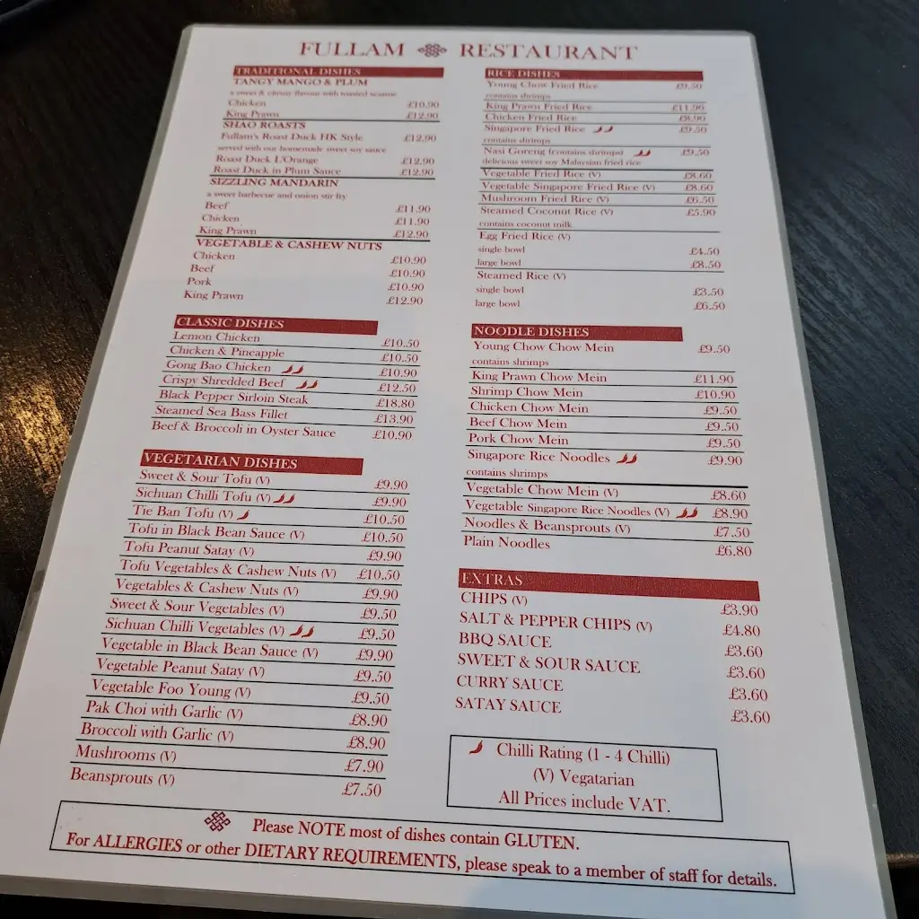 Menu_Fullam Restaurant_Barnstaple_image_1