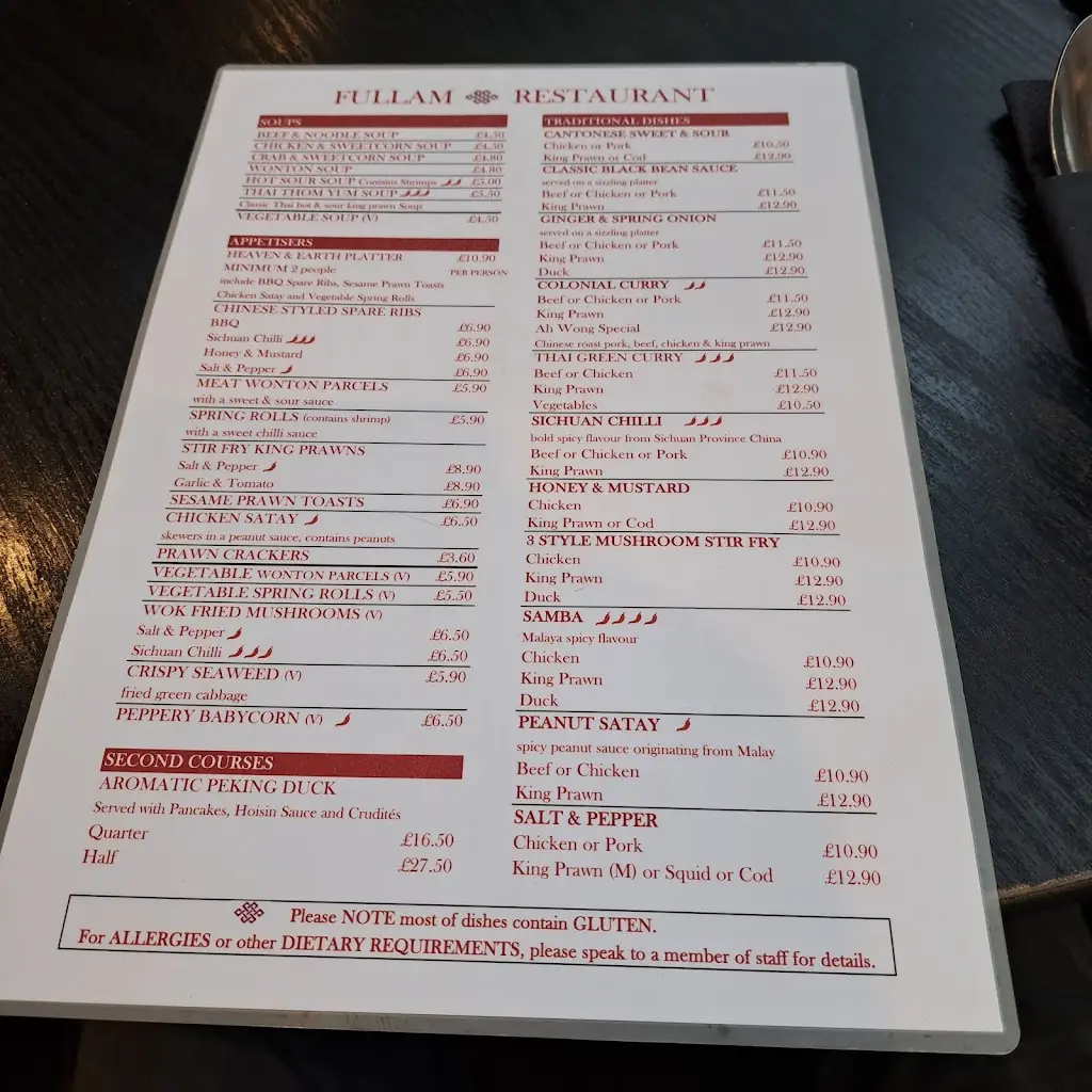 Menu_Fullam Restaurant_Barnstaple_image_2