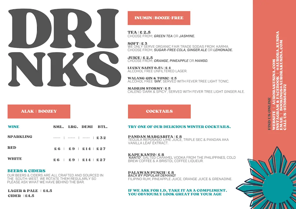 Menu_Aurora Kusina_Shepton Mallet_image_2