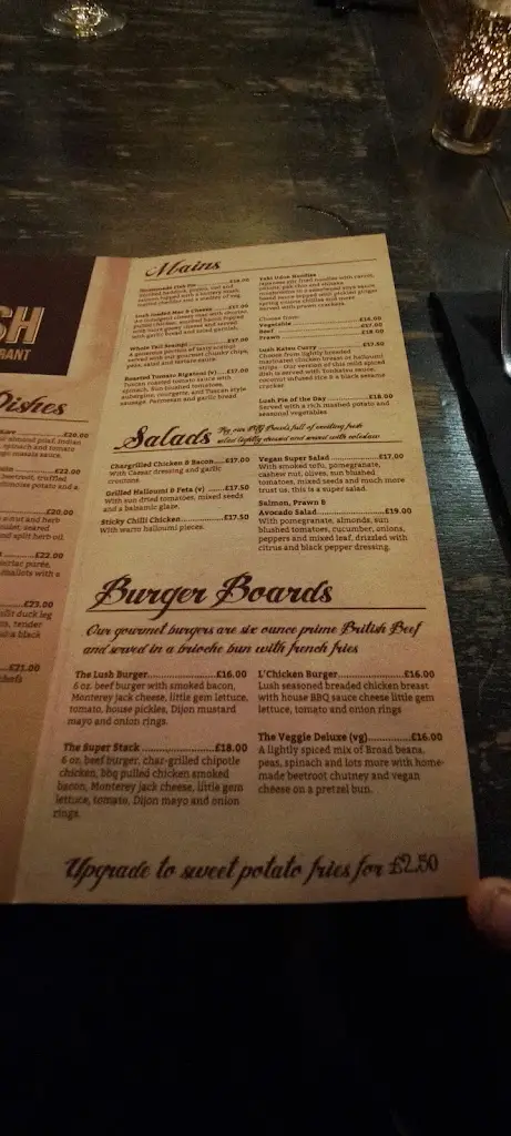 Menu_Lush Bar & Restaurant_Barnstaple_image_1