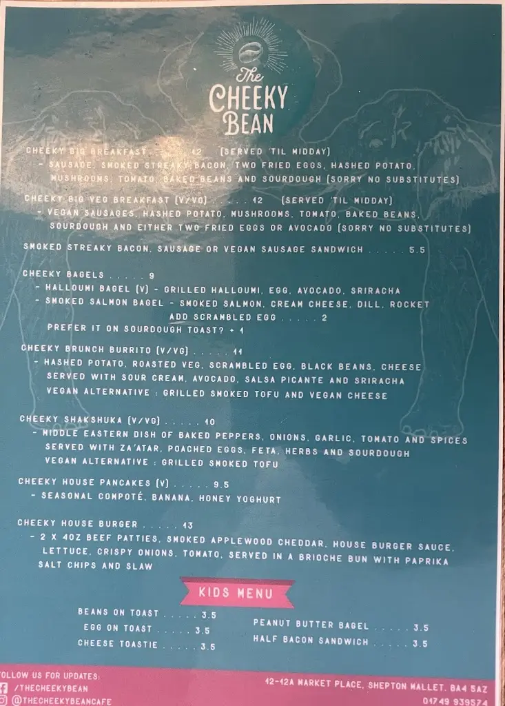 Menu_The Cheeky Bean_Shepton Mallet_image_3