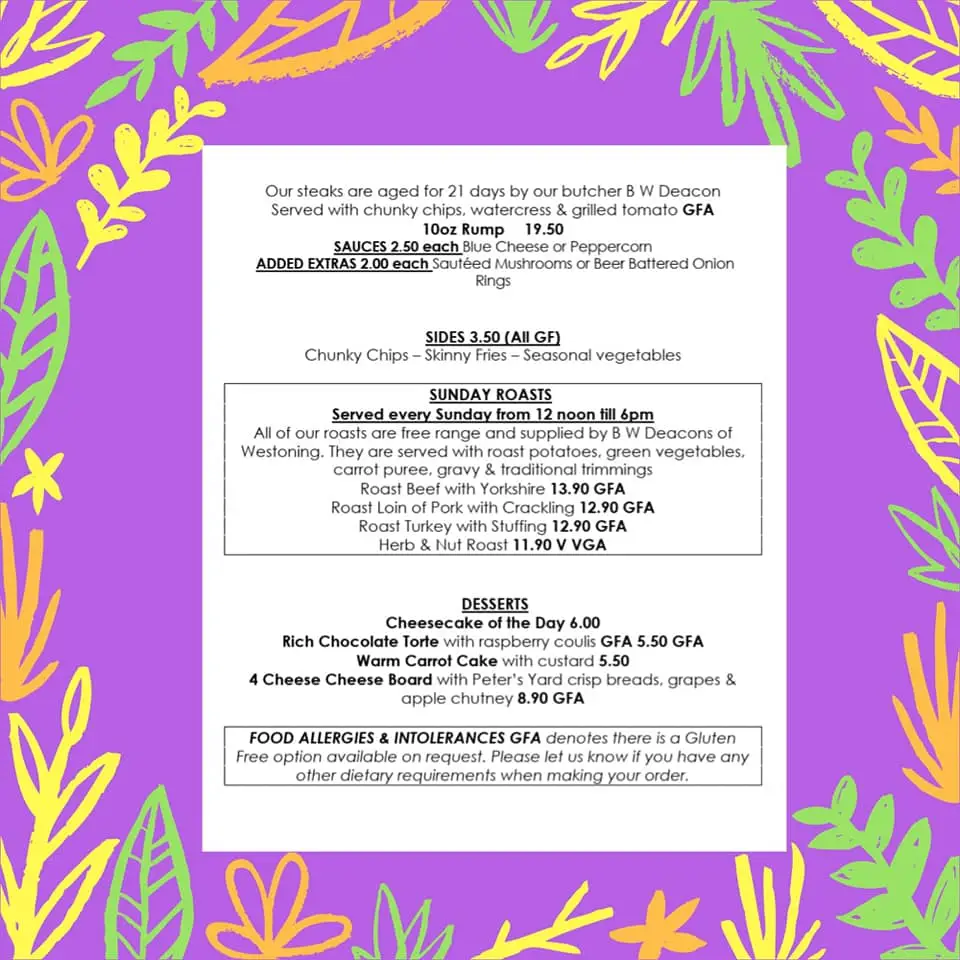 Menu_The Crown at Shillington_Shillington_image_2