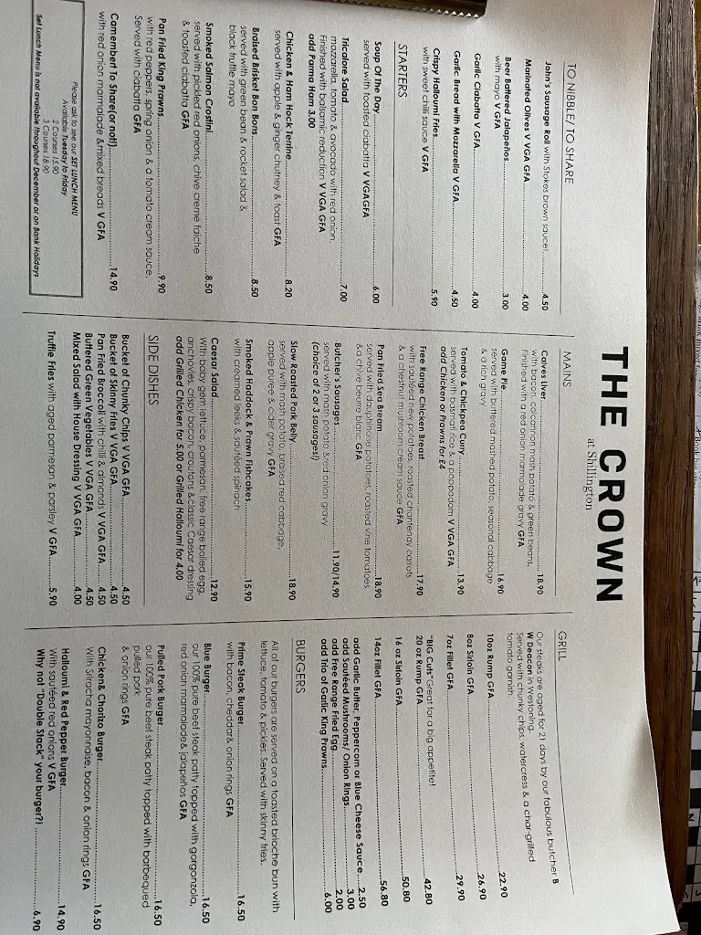 Menu_The Crown at Shillington_Shillington_image_4