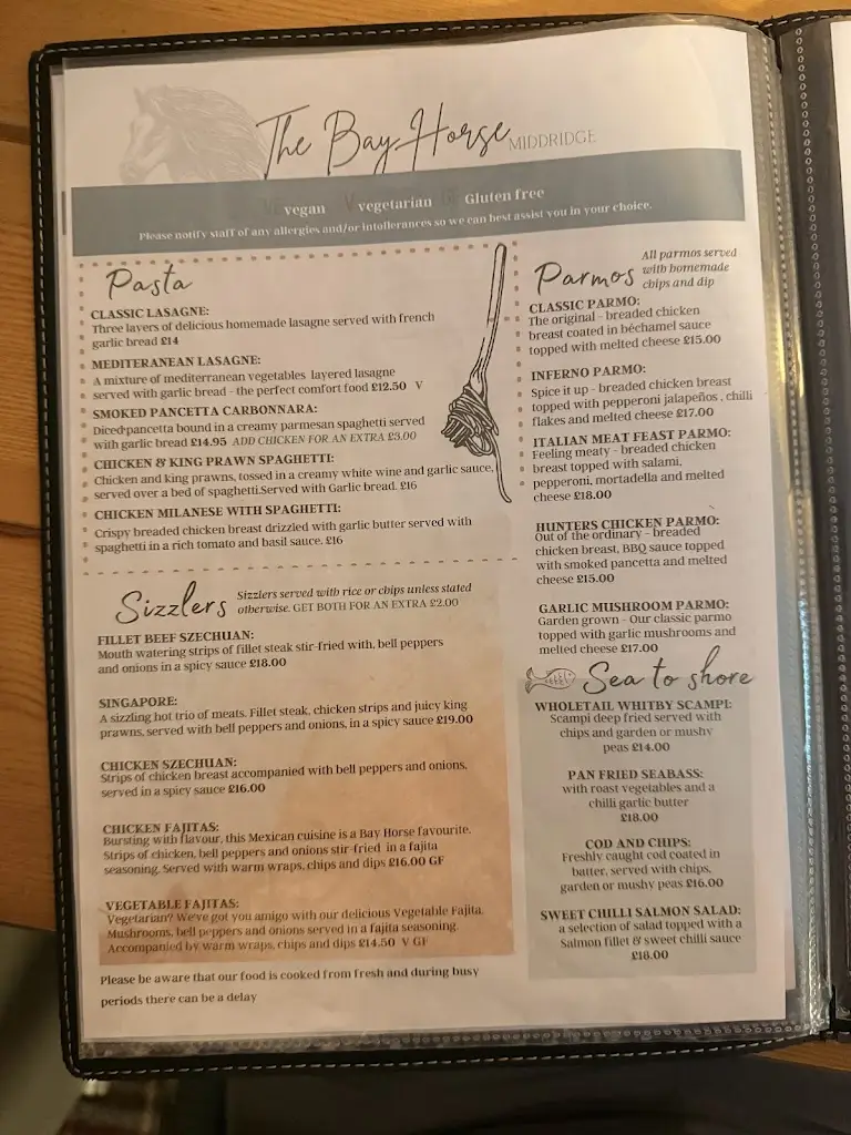 Menu_The Bay Horse Middridge_Shildon_immagine_3