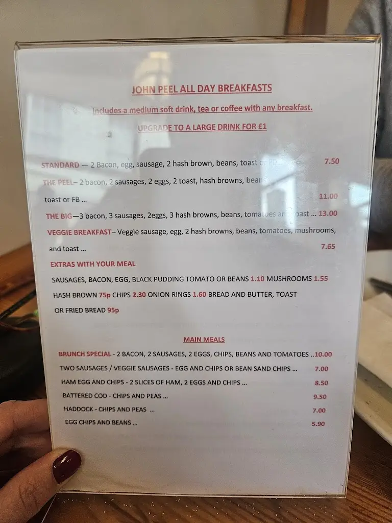 Menu_The John Peel_Shaftesbury_imagen_4