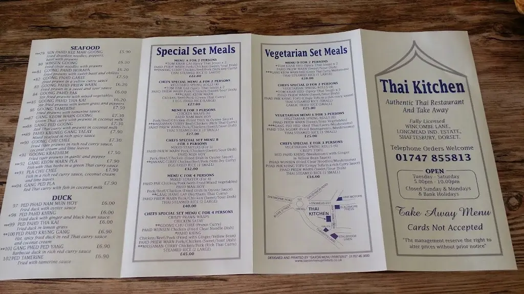 Menu_Thai Kitchen_Shaftesbury_immagine_2