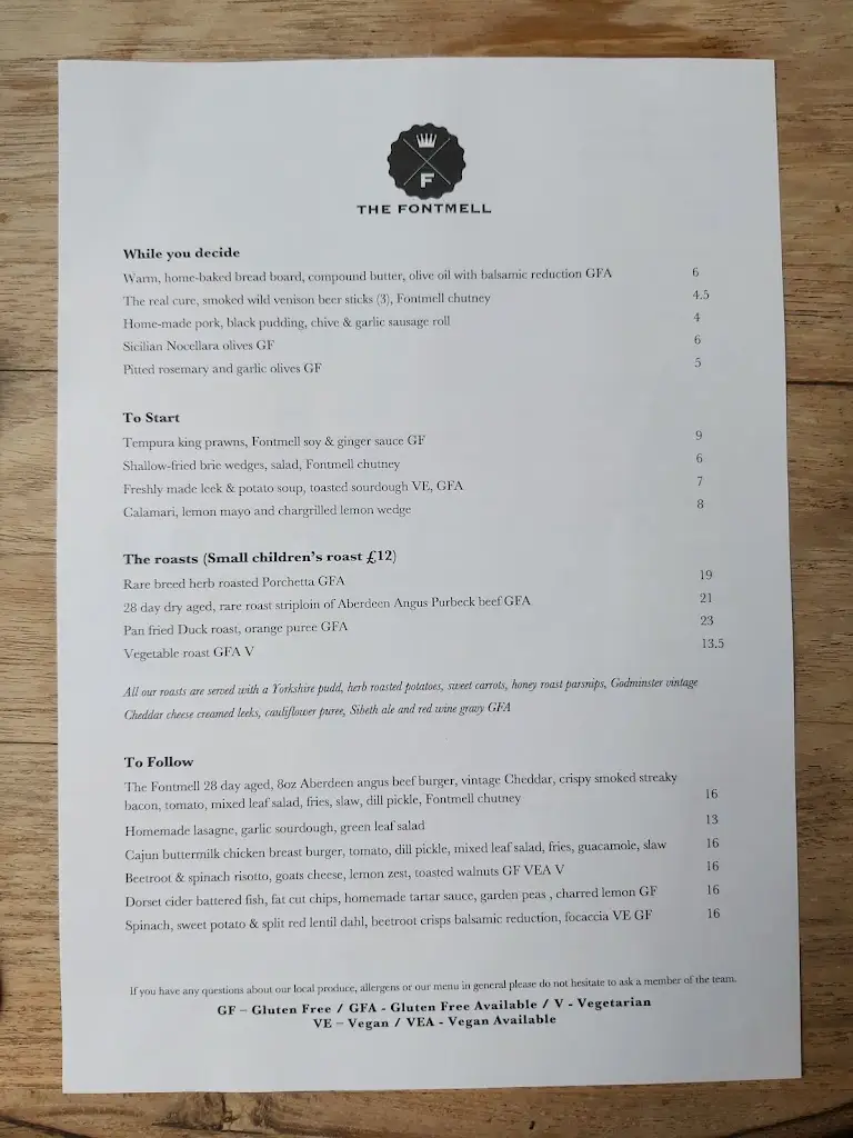 Menu_The Fontmell_Shaftesbury_image_3