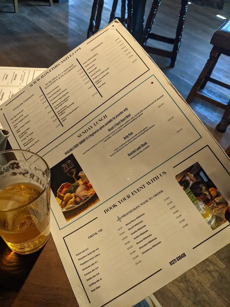 Menu_The Castle_Barnstaple_image_4