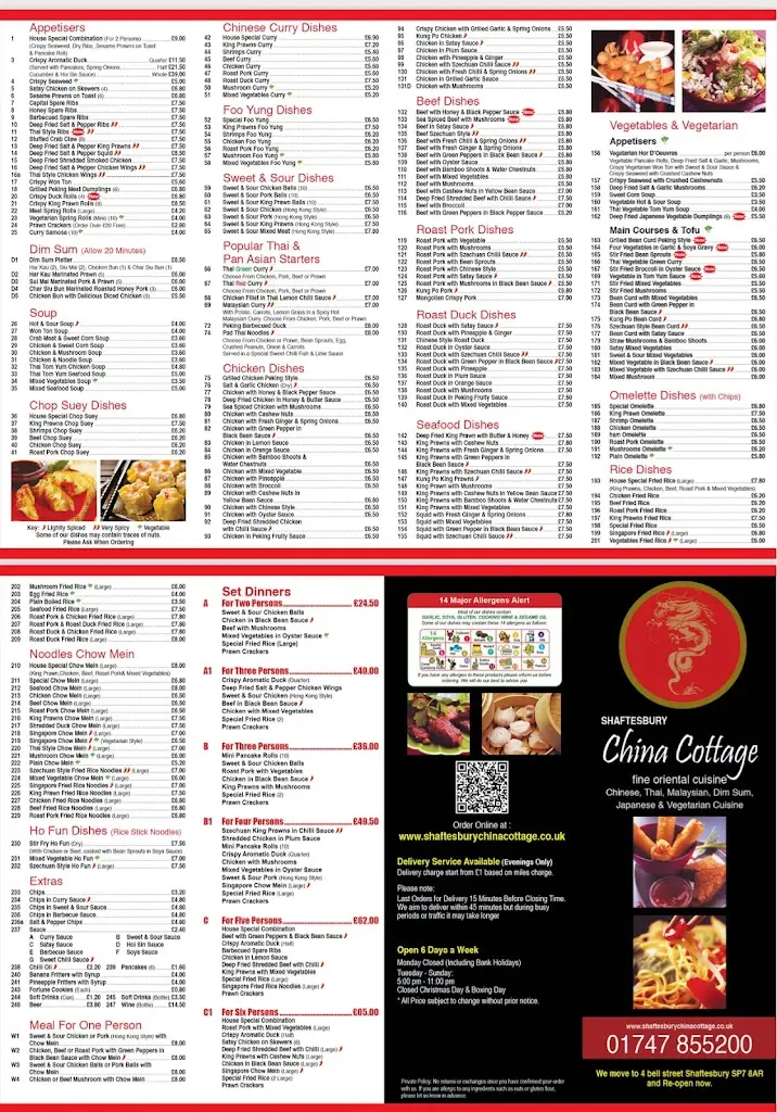 Menu_China cottage_Shaftesbury_image_1