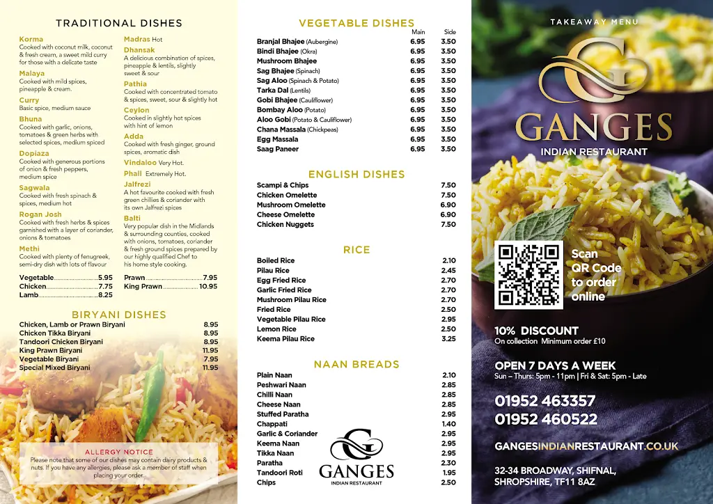 Menu_Ganges Indian Restaurant Shifnal_Shifnal_image_2