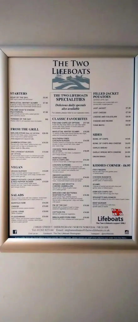 Menu_The Two Lifeboats_Sheringham_image_4