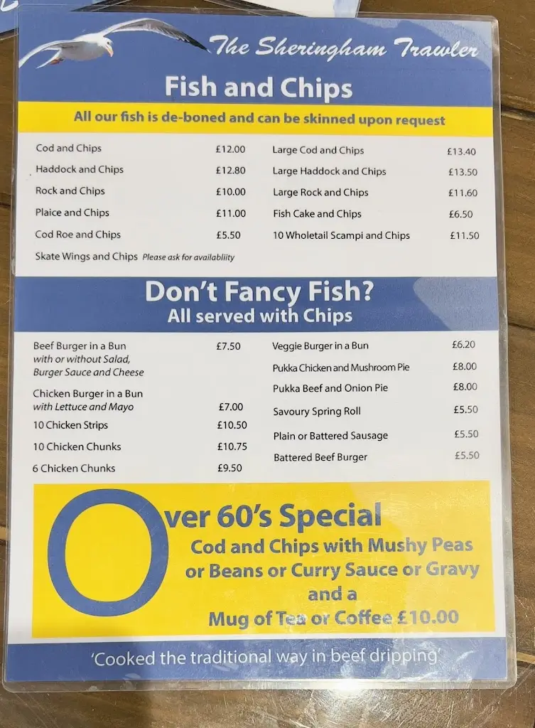 Menu_The Sheringham Trawler_Sheringham_image_2