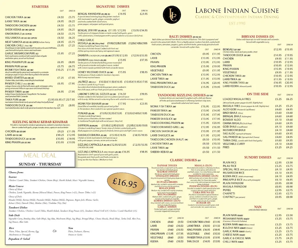 Menu_Labone Indian Cuisine_Sheringham_image_1
