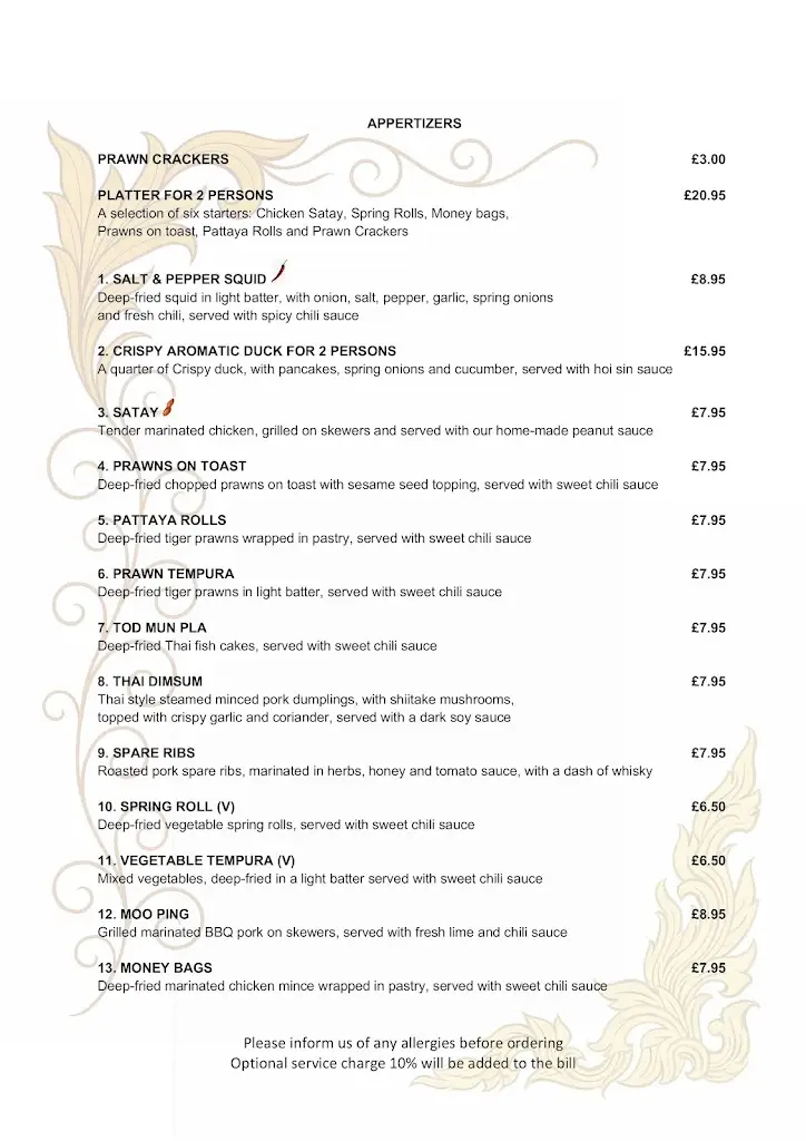Menu_Kinnaree Thai Restaurant_Shepperton_image_1