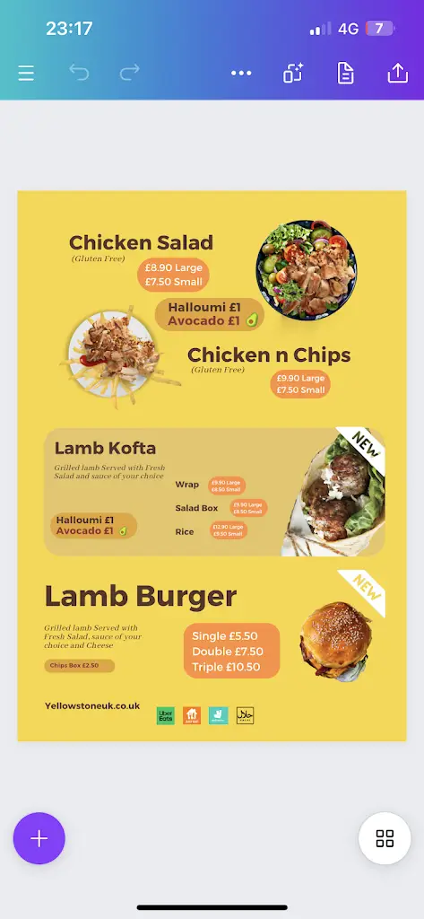 Menu_Yellow Stone _Shepperton_image_4