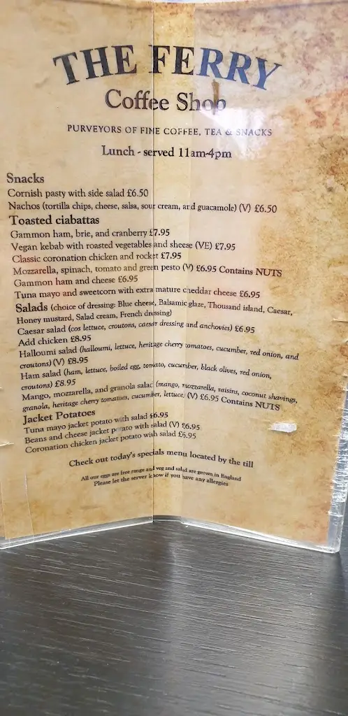 Menu_The Ferry Coffee Shop_Shepperton_image_1