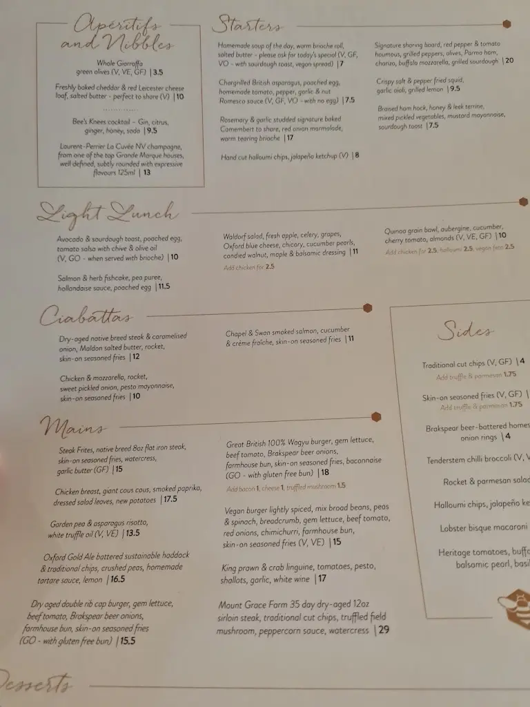 Menu_The George Townhouse_Shipston on Stour_immagine_1