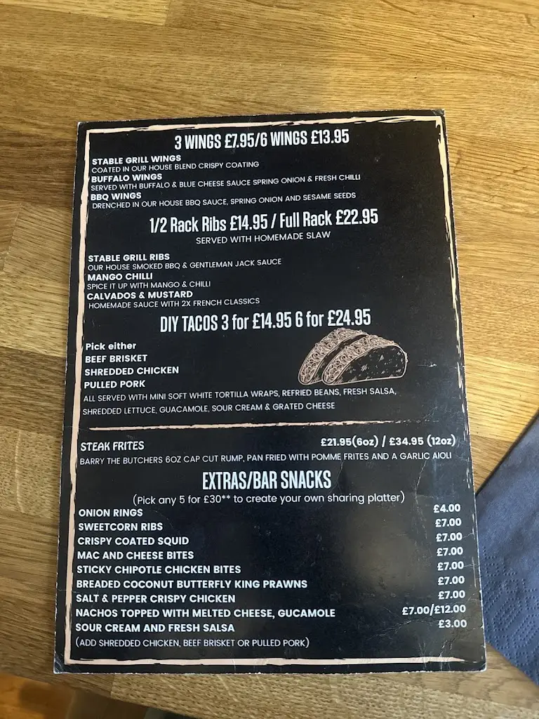 Menu_The Black Horse Inn_Shipston on Stour_image_1