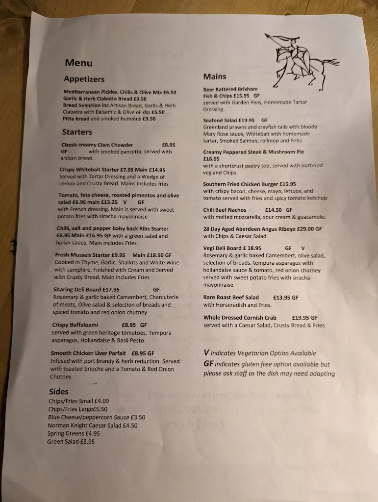 Menu_Norman Knight_Shipston on Stour_image_1