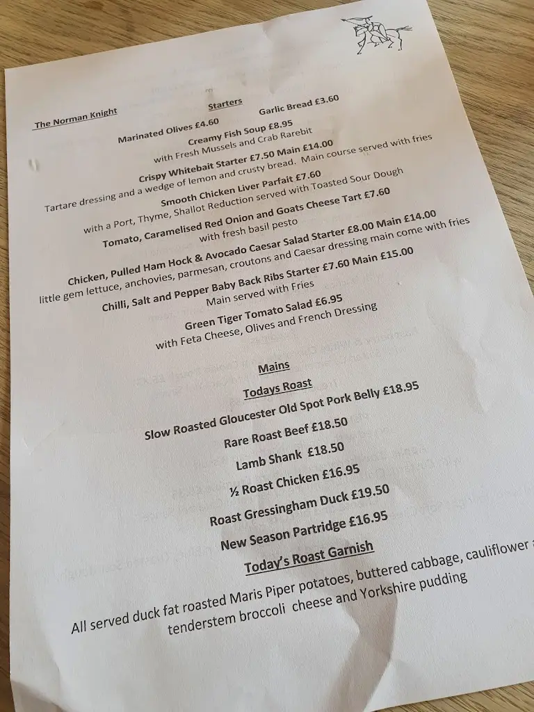 Menu_Norman Knight_Shipston on Stour_image_4