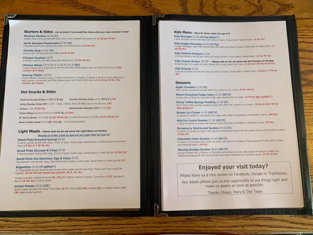 Menu_The Cheese Rollers Bar & Restaurant_Shurdington_image_1