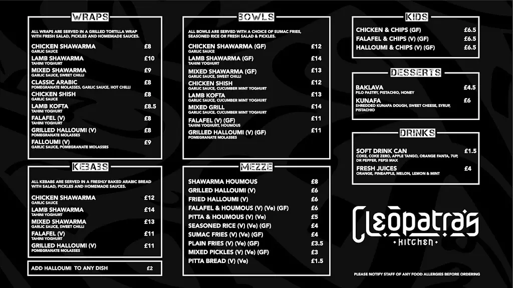 Menu_Cleopatra's Kitchen - Shirley_Shirley_image_3