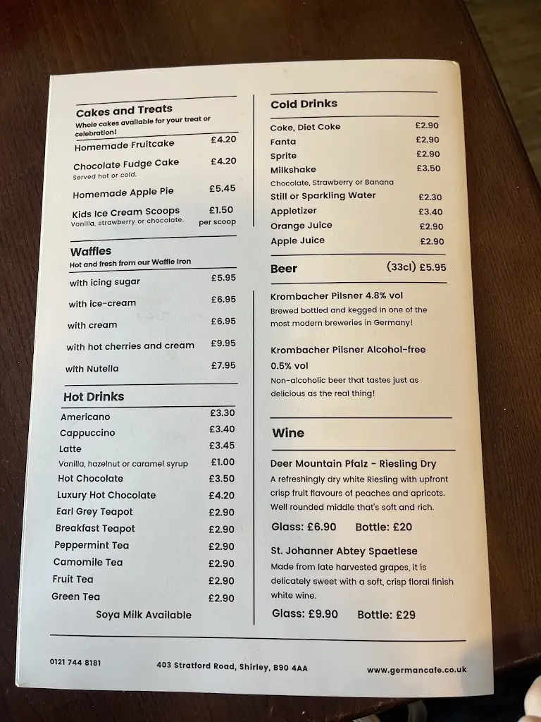 Menu_The German Cafe_Shirley_image_2